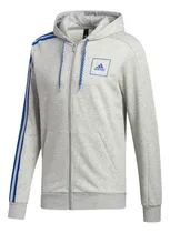 Comprar Chompa adidas 3 Strips Tape Fz Gris Talla M Original
