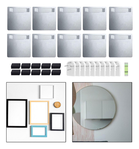 Soportes Adhesivos Para Cuadros, Kit De Montaje 10 Juegos