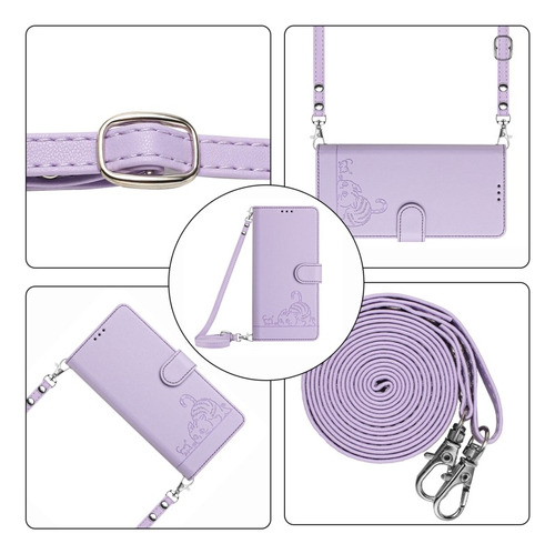 Funda Con Patrón En Relieve De Gato Y Ratón Para Samsung