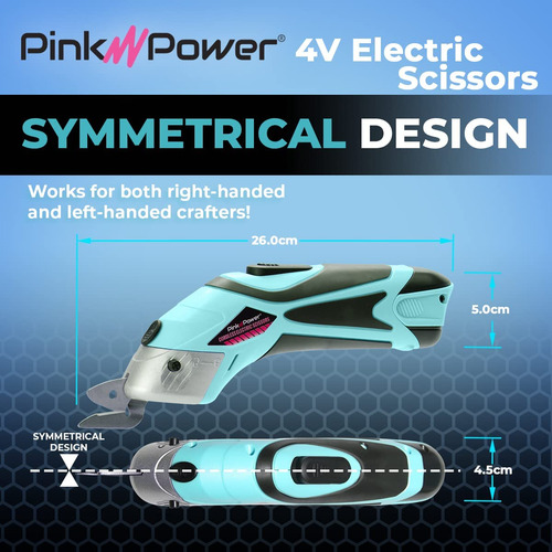 Tijeras Eléctricas Para Tela Pink Power Hg1214 Aqua Splash