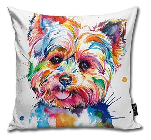 Fundas De Almohada De Arte De Perro Yorkshire, Fundas