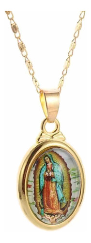 Medalla Collar Virgen Guadalupe Católica Religiosa  C/cadena