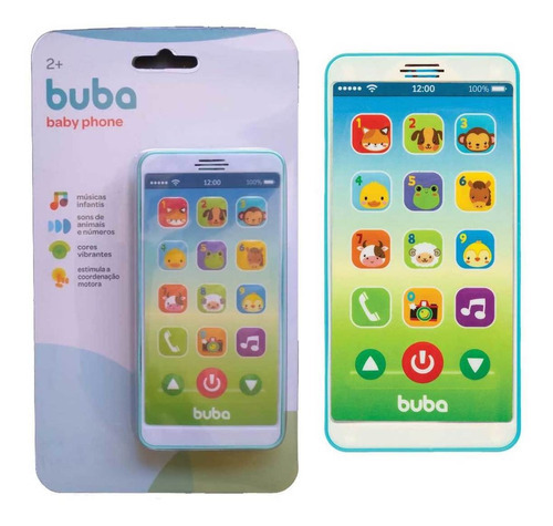 Brinquedo Musical P/ Baby Telefone Celular Phone Crianças Cor Azul