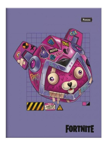 Kit 5 Cuaderno Fortnite Folleto Pequeño 96 Fls + Dibujo