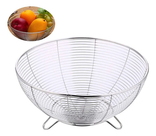 Cesta Colador Para Drenaje De Cocina, Acero Inox 