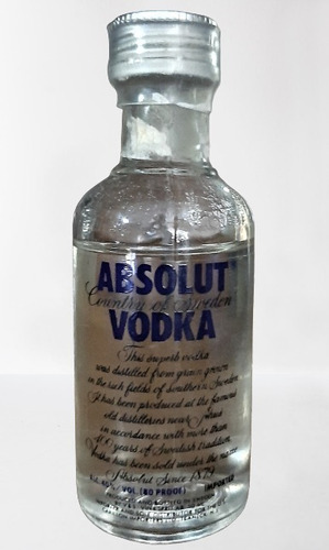 Botellita Miniatura Absolut Vodka Suecia Cerrada 1990