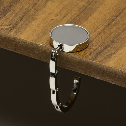 Imagem 4 de 4 de Suporte - Gancho - Porta Bolsa Portátil De Mesa