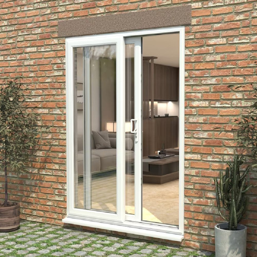 Puerta + Ventana De Pvc Corrediza 200 X 200 Cerradura Trex