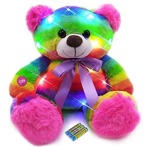 El Arco Iris De Fideo Ilumina El Oso De Peluche H8wfc