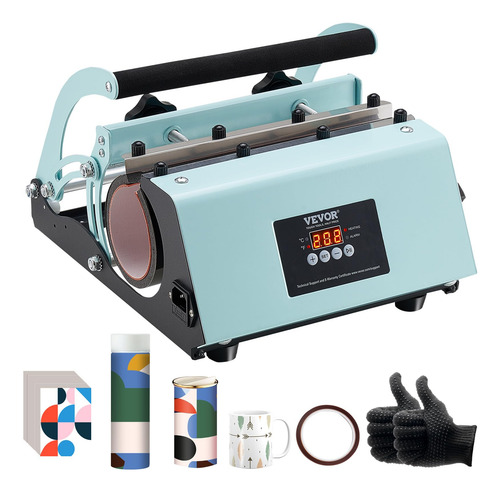 Máquina De Prensado Térmico Tumbler Vevor 330-900 Ml Con Sub