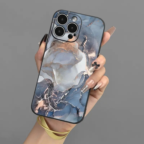 Carcasa Funda A Prueba De Golpes Para iPhone Diseño Marmol