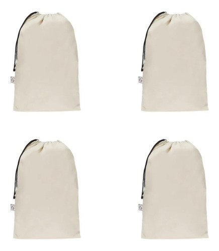 Kit 4 Sacos Roupa Suja Impermeável Dobrável Multiuso Sweet