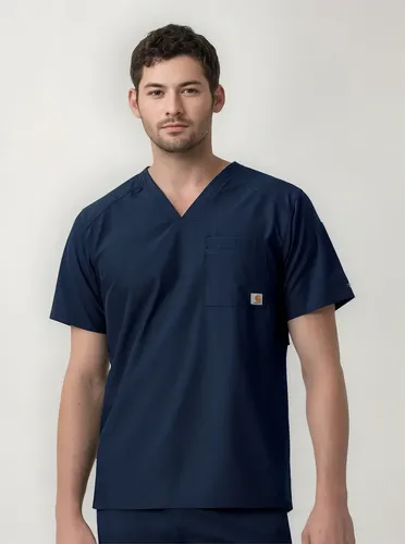 Camiseta Masculina Carhartt Slim Fit Com Decote Em V, Azul M