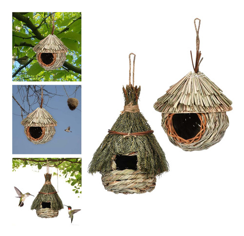2x Birdhouse Roosting Hut Colgando Birds Cage Nido Para