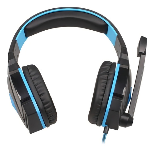 Auriculares Gamer Kotion Each G4000 Negro Y Azul Con Luz Led