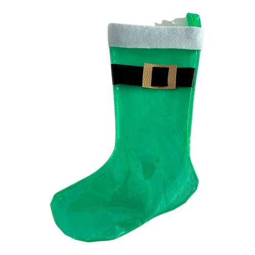 Bota Navideña Decorativa Dulcero Para Colgar 12 Piezas Color Mix Santa