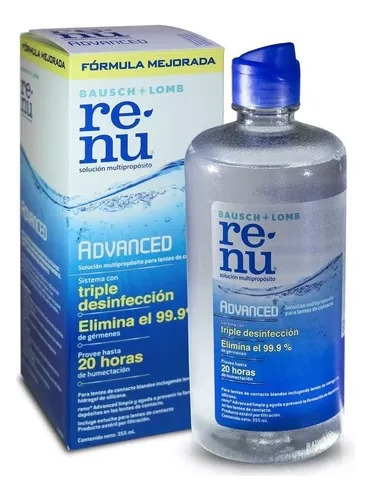 Solución Para Lentes Contacto Renu Advanced 355 Ml + Estuche