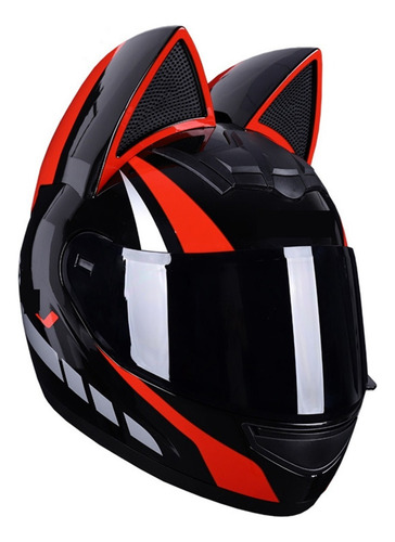 Cascos De Moto Orejas De Gato Casco Personalidad Cara