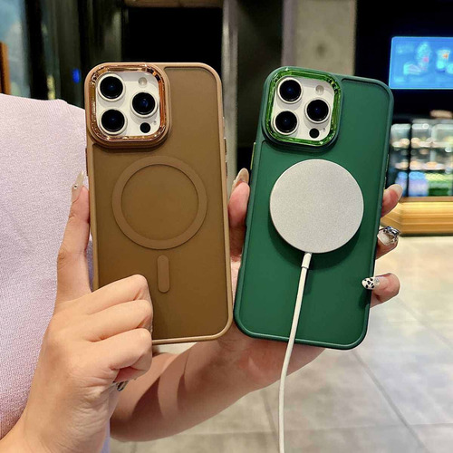 Funda Magsafe Para iPhone 11, 12, 13, 14, 15, 16 Pro, Max, 14 Plus, 15 Plus, 16 Plus, Sensación De Piel, Antihuellas Dac
