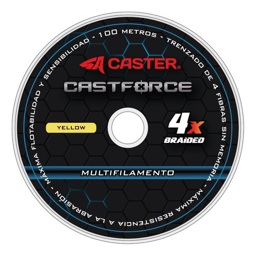 Multifilamento Caster Castforce 4x 0.35mm 20,5kg 45lb 100m