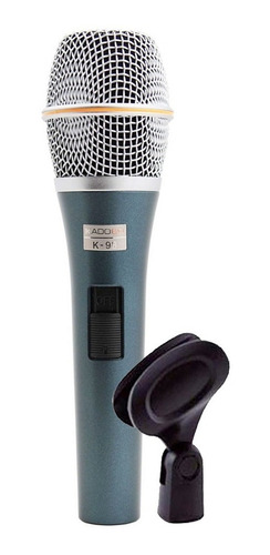 Microfone Kadosh K-98 dinâmico hipercardióide azul/prateado