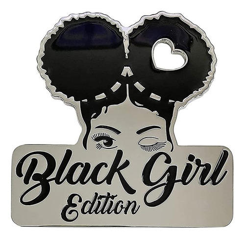 Emblema Decorativo De Metal Negro Para Niña, Para Puerta, 1