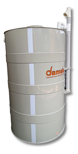 Cisterna Vertical 4000 Litros Externa Com Filtro Cor Cinza