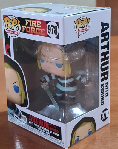 Funko Pop Arthur With Sword 978 Fire Force. (Usado)