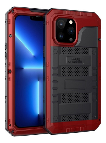 Funda De Teléfono De Metal+silicona Para iPhone 13 Pro Max