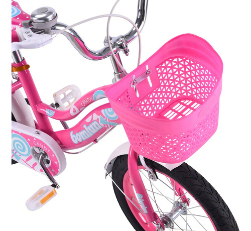 Bicicleta Entrenadora Para Niños Aeiou Qk-20 Canastilla R12 Color Fiusha Tamaño Del Cuadro 12