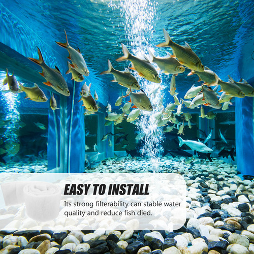 Almohadilla Para Pecera Con Filtro De Fibra Blanca Aquarium