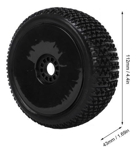 Llantas De Goma Para Camiones, Ruedas Rc De 1/8, Negras Y Ne