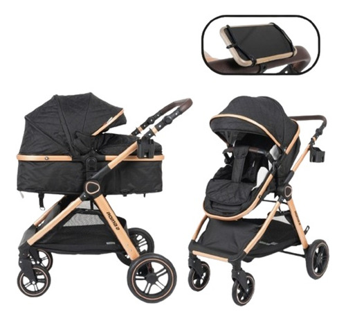 Coche Moises Para Bebe Roma Superfuerte Con Pañalera Babyhappy