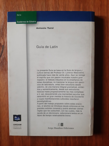 Guía De Latín Antonio Tursi Unsam (Usado)