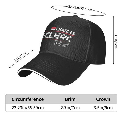 Yanjing Gorra De Béisbol Ajustable Charles Leclerc