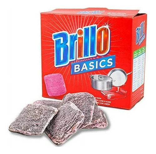 Basics Steel Wool Scrub Pads,8 Almohadillas De Acero Jabón