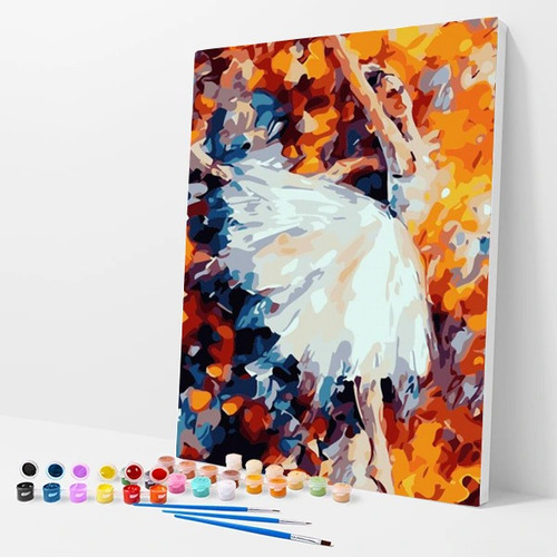 Pintura Numerada Bailarina Pintura Abstrata Modelo 1