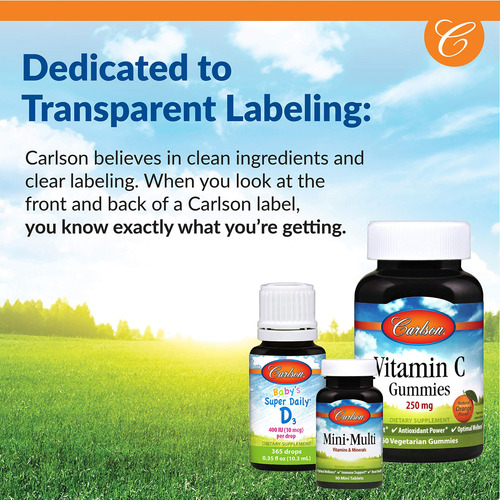Carlson Vitaminas A Y D 10000 Ui Y 400 Ui 300 Cápsulas