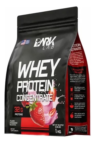 Whey Protein Concentrado Dark Lab 1kg Morango