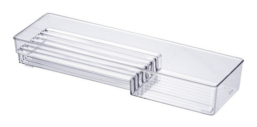 Imagem 1 de 5 de Organizador Facas Gaveta Cozinha Acrílico P/ 6 Facas 42x13cm