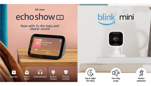 Amazon Alexa Echo Show 5 Pantalla Asistente Inteligente Virt