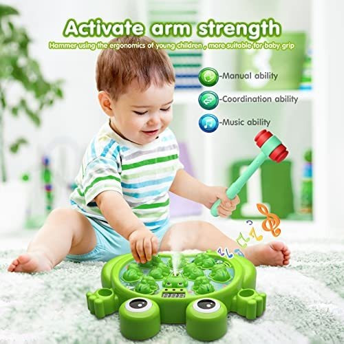 Juego De Pegale A La Rana De Plastico Color Verde Niños