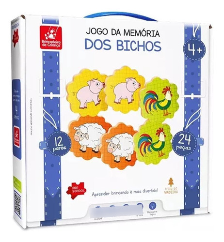 Jogo Da Memória Pedagógico Dos Bichos Brincadeira De Criança