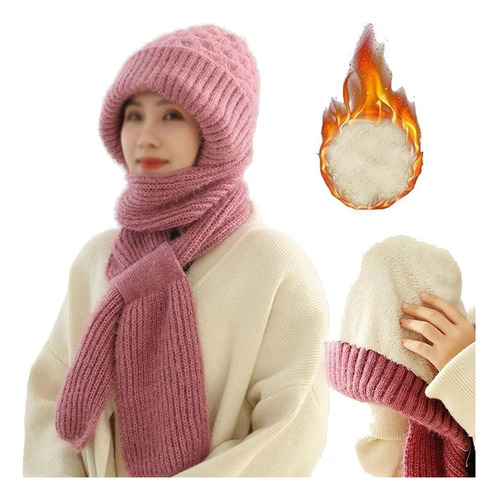 Gorro De Pasamontañas Para Mujer, De Forro Polar, Elástico