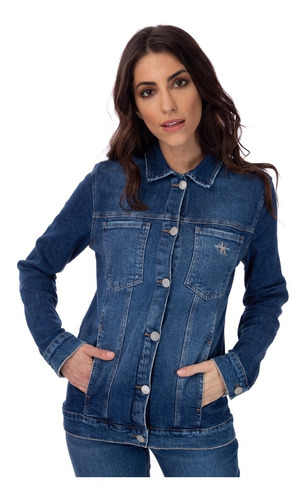 Jaqueta Jeans Feminina Trucker Calvin Klein Cf0oc07oj495