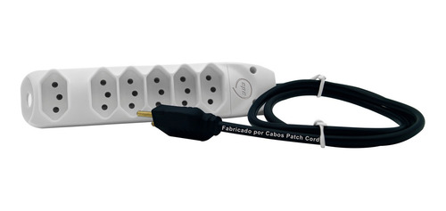 Imagem 2 de 6 de Extensão Elétrica Bivolt 6 Tomadas Profissional 7 Metros
