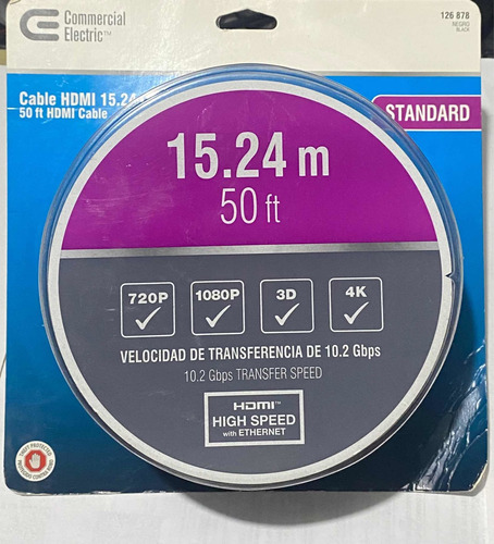 Imagen 1 de 2 de Cable Hdmi 15.24 Mts 4k Xbox Playstation Apple Tv