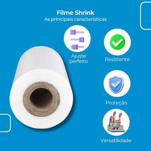 Filme Shrink Termoencolhível Plástico Sublimação 42cm X 50