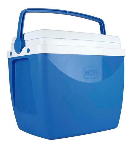 Caixa Térmica Cooler Azul 18 L Mor Até 24 Latinhas De 350ml