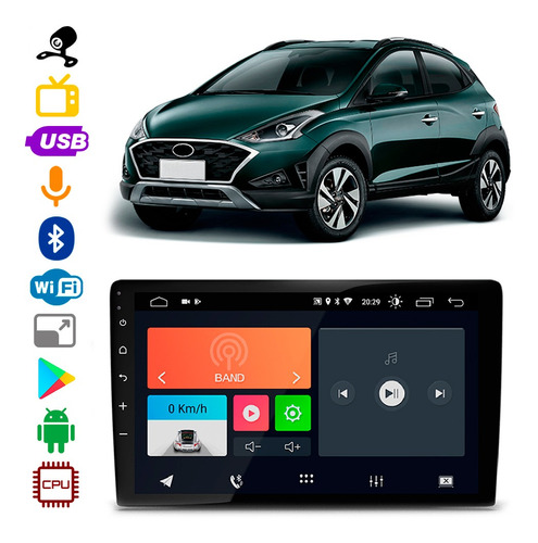 Mp5 Hyundai Hb20x 2020 A 2021 9 Pol Bt Android App + Câmera